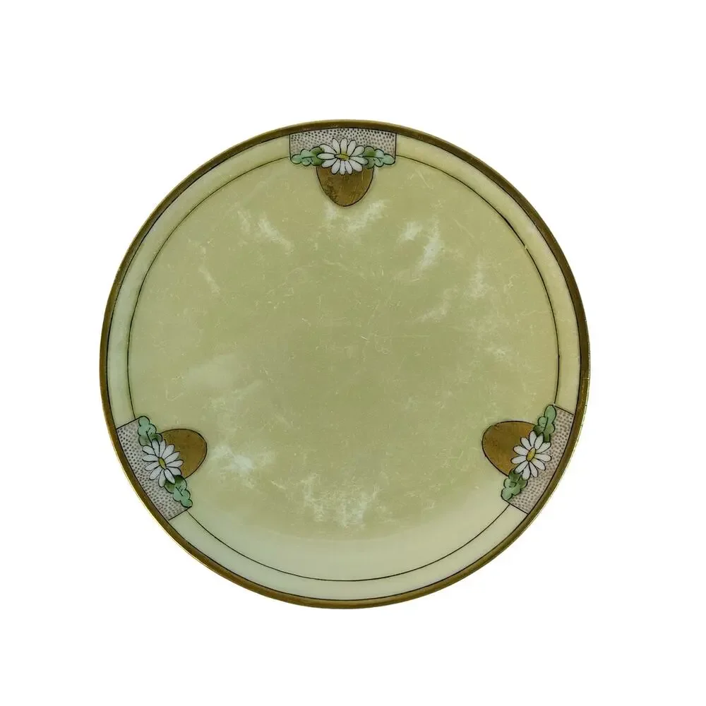 Art Nouveau 4 Piece Thomas Bavaria Luncheon Set Light Yellow & Daisy design VTG